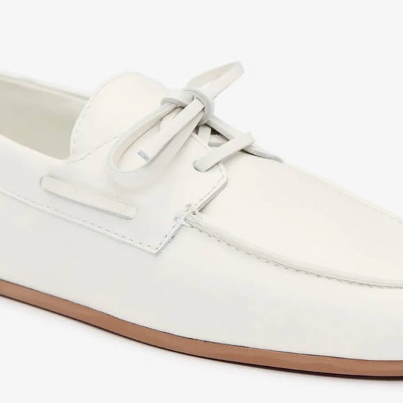 Reformation Fia Soft Leather White Loafers - Picture 5 of 7